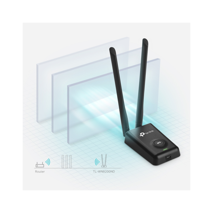 TP-Link TL-WN8200ND / N300 Беспроводной USB-адаптер высокого усиления