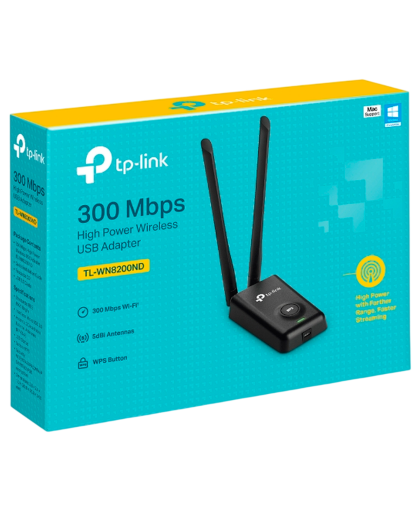 TP-Link TL-WN8200ND / N300 Беспроводной USB-адаптер высокого усиления