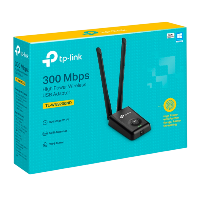 TP-Link TL-WN8200ND / N300 Беспроводной USB-адаптер высокого усиления