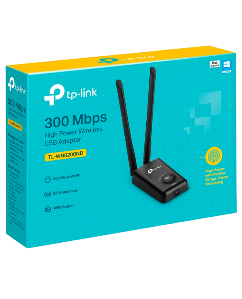 TP-Link TL-WN8200ND / N300 Беспроводной USB-адаптер высокого усиления