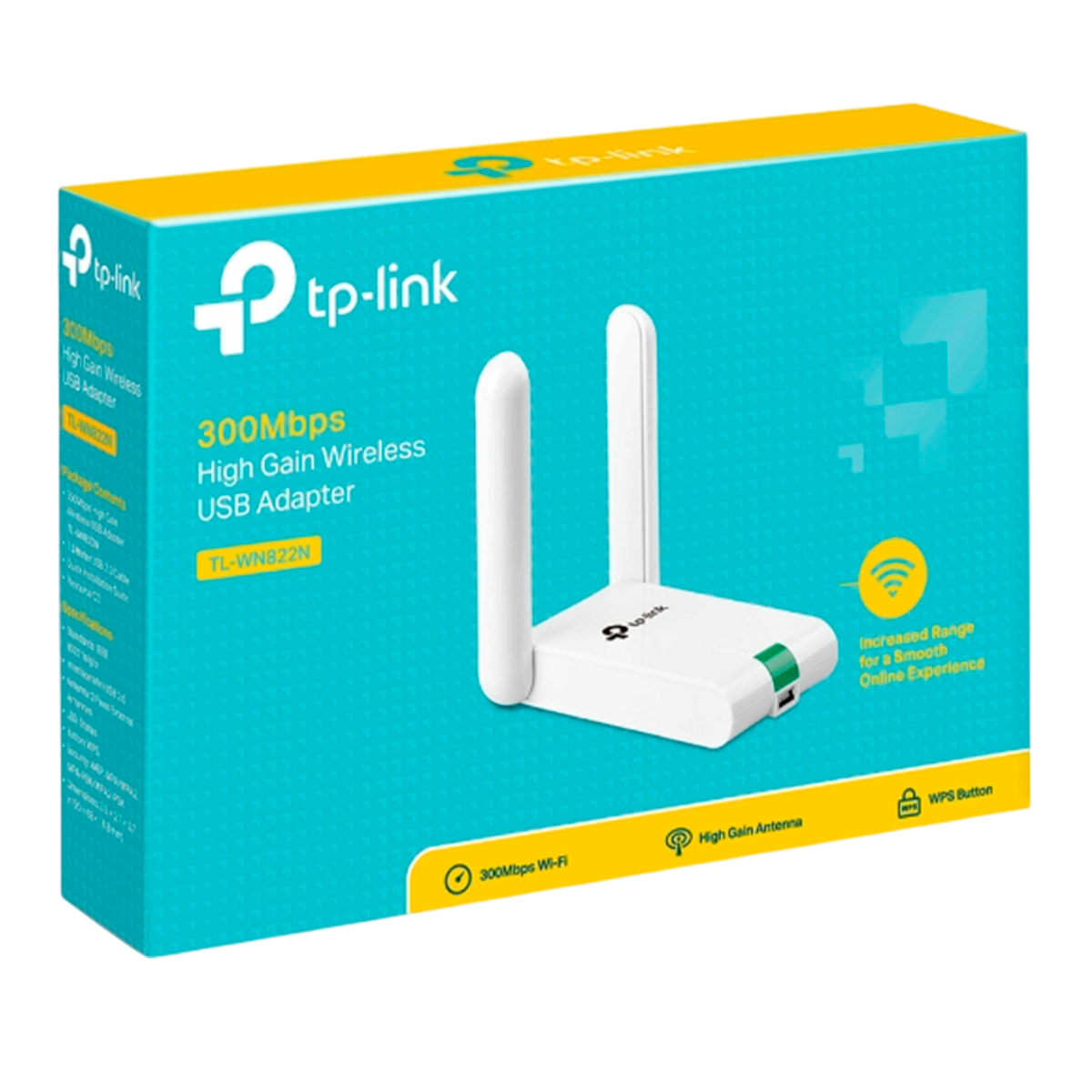 TP-Link TL-WN822N / N300 Беспроводной USB-адаптер высокого усиления