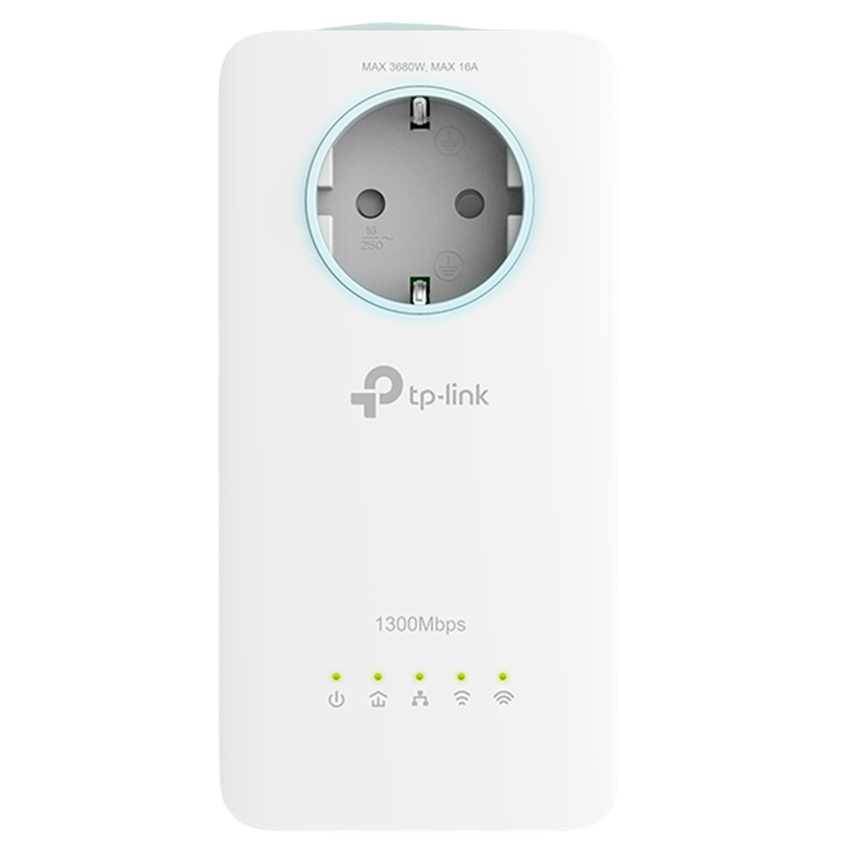 TP-Link TL-WPA8631P / AV1300 Гигабитный Powerline-адаптер с Wi-Fi и встроенной розеткой