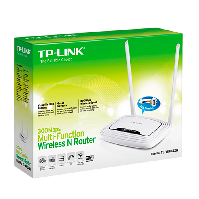 TP-Link TL-WR842N / N300 Многофункциональный беспроводной маршрутизатор с USB-портом и поддержкой 3G/4G USB-модемов