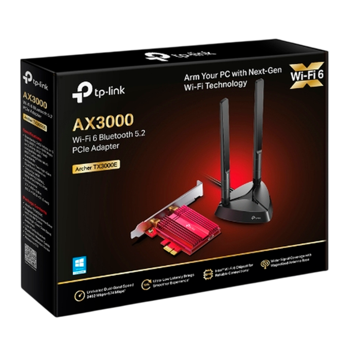TP-Link Archer TX3000E / AX3000 Двухдиапазонный беспроводной PCIe-адаптер Wi-Fi 6 с поддержкой Bluetooth 5.0