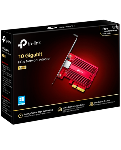 TP-Link TX401 / Сетевой PCIe-адаптер 10 Гбит/с