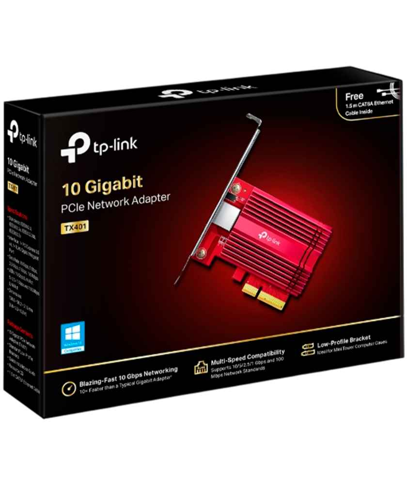 TP-Link TX401 / Сетевой PCIe-адаптер 10 Гбит/с