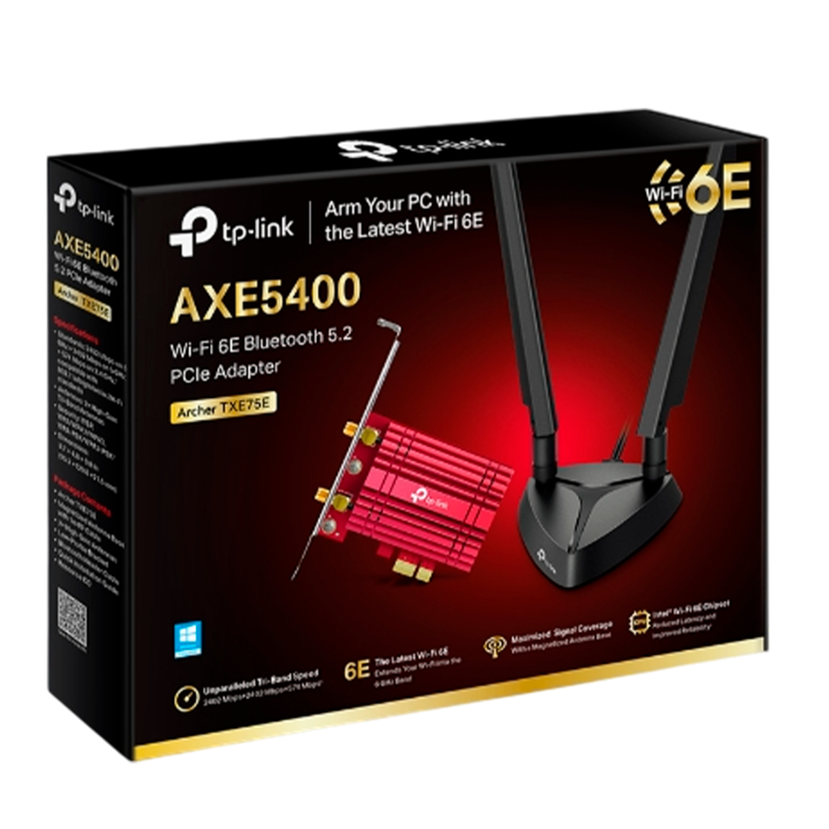 TP-Link Archer TXE75E / AXE5400 Треххдиапазонный беспроводной PCIe-адаптер Wi-Fi 6E с поддержкой Bluetooth 5.3