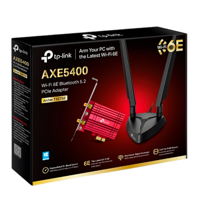 TP-Link Archer TXE75E / AXE5400 Треххдиапазонный беспроводной PCIe-адаптер Wi-Fi 6E с поддержкой Bluetooth 5.3