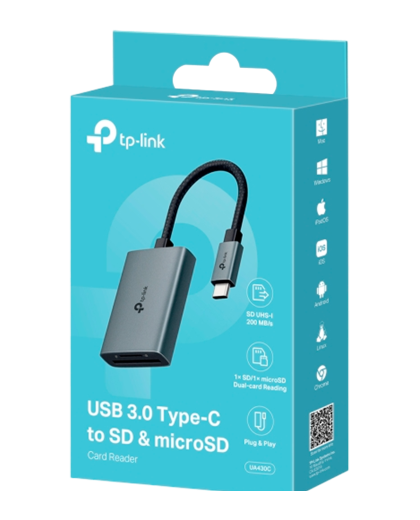 TP-Link UA430C / Кардридер USB 3.0 Type-С со слотами SD / microSD 3.0