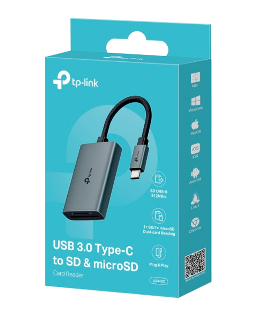 TP-Link UA440C / Кардридер USB 3.0 Type-С со слотами SD / microSD 4.0
