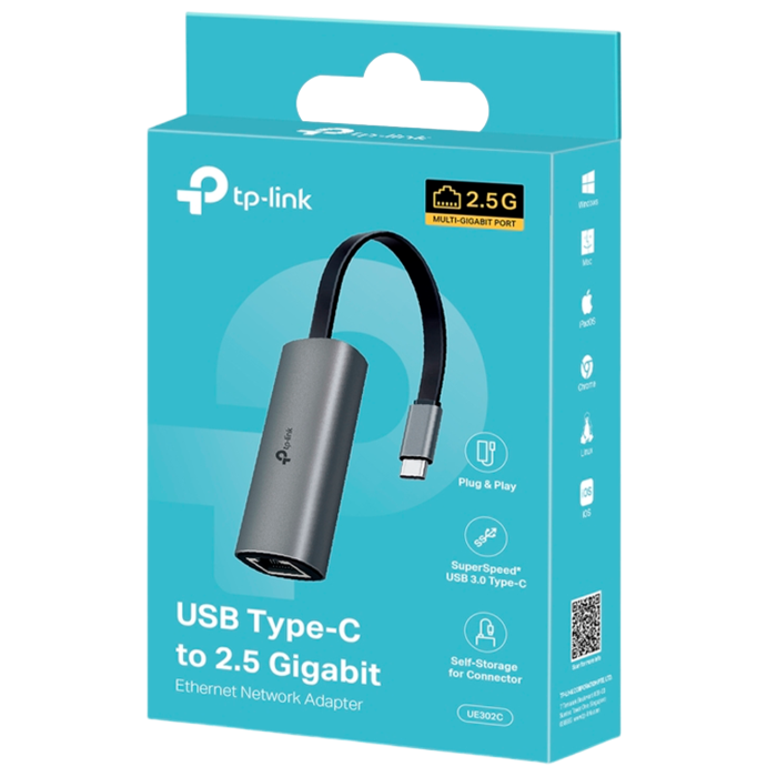 TP-Link UE302C / Сетевой адаптер USB Type C / 2.5GEthernet
