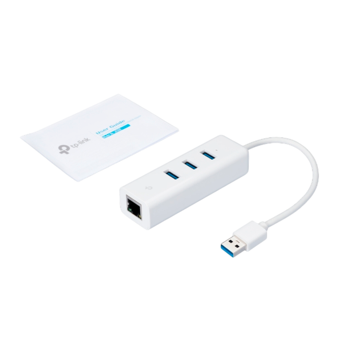 TP-Link UE330 / 3-портовый концентратор USB 3.0 с гигабитным Ethernet-адаптером