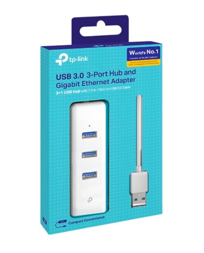 TP-Link UE330 / 3-портовый концентратор USB 3.0 с гигабитным Ethernet-адаптером