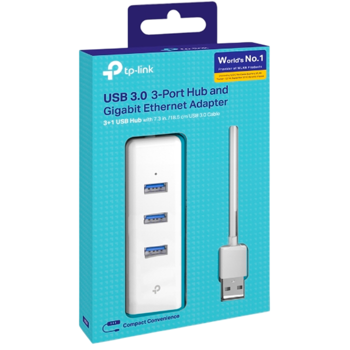 TP-Link UE330 / 3-портовый концентратор USB 3.0 с гигабитным Ethernet-адаптером
