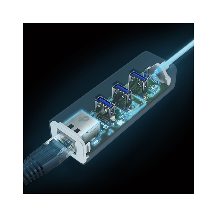 TP-Link UE330C / HUB 3-портовый USB 3.0 Type-C с гигабитным Ethernet-адаптером