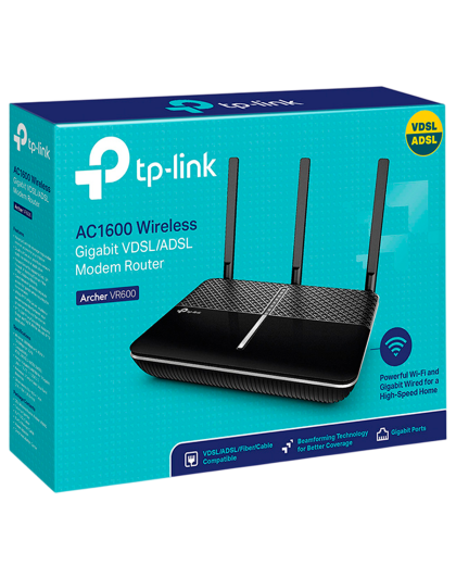 TP-Link Archer VR600 / AC2100 Беспроводной двухдиапазонный гигабитный MU-MIMO маршрутизатор со встроенным VDSL/ADSL-модемом и USB-портом