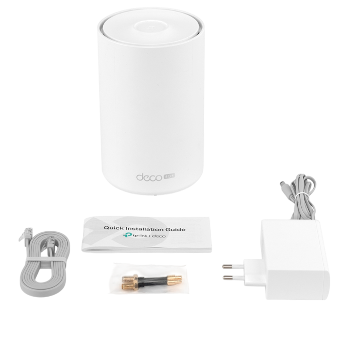 TP-Link Deco X10-4G (1-pack) / AX1500 Маршрутизатор Mesh-системы Wi-Fi 6 с 4G+ модемом
