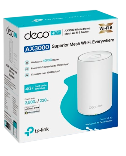 TP-Link Deco X50-4G (1-pack) / AX3000 Mesh-модуль Wi-Fi 6 со встроенным модемом 4G+ LTE