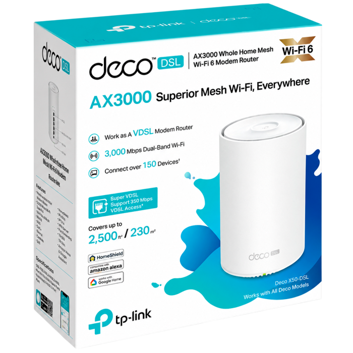 TP-Link Deco X50 Pro (1-Pack) / AX3000 Mesh-система Wi-Fi 6