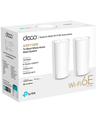 TP-Link Deco XE200 (2-pack) / AXE11000 Mesh система Wi-Fi 6E 