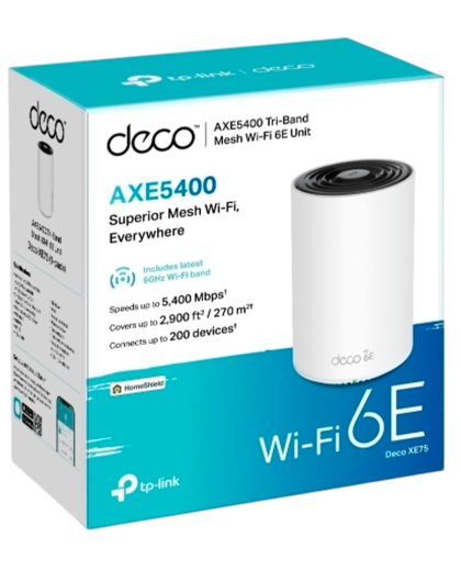 TP-Link Deco XE75 (1-pack) / AXE5400 Трехдиапазонная Mesh-система Wi-Fi 6E