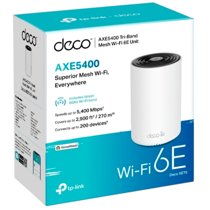 TP-Link Deco XE75 (1-pack) / AXE5400 Трехдиапазонная Mesh-система Wi-Fi 6E