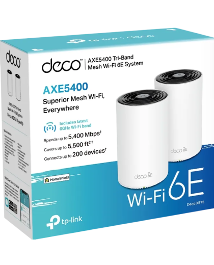 TP-Link Deco XE75 (2-pack) / AXE5400 Трехдиапазонная Mesh-система Wi-Fi 6E