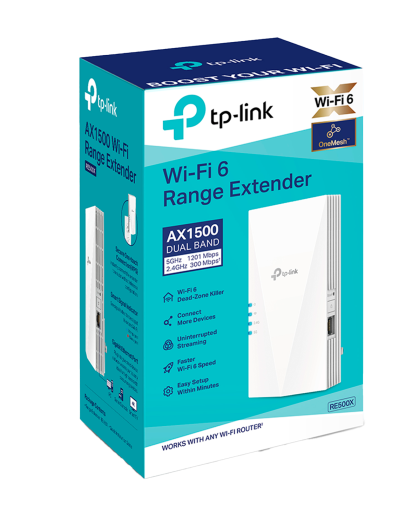 TP-Link RE500X / AX1500 Двухдиапазонный усилитель сигнала Wi-Fi 6 с поддержкой Mesh