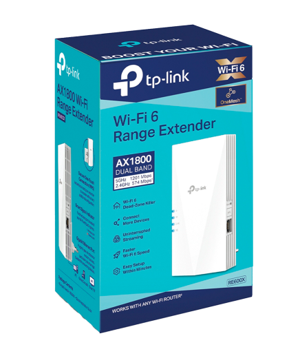 TP-Link RE600X / AX1800 Двухдиапазонный усилитель сигнала Wi-Fi 6 с поддержкой Mesh