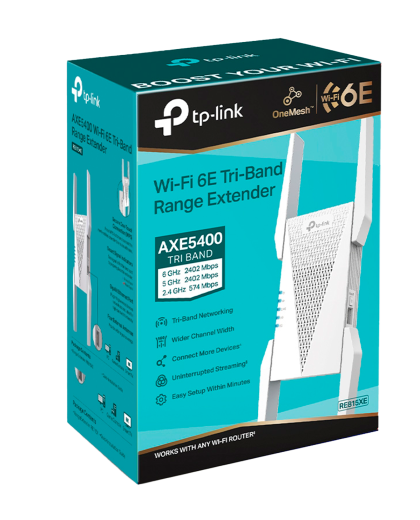 TP-Link RE815XE / AXE5400 Двухдиапазонный усилитель сигнала Wi-Fi 6E с поддержкой Mesh