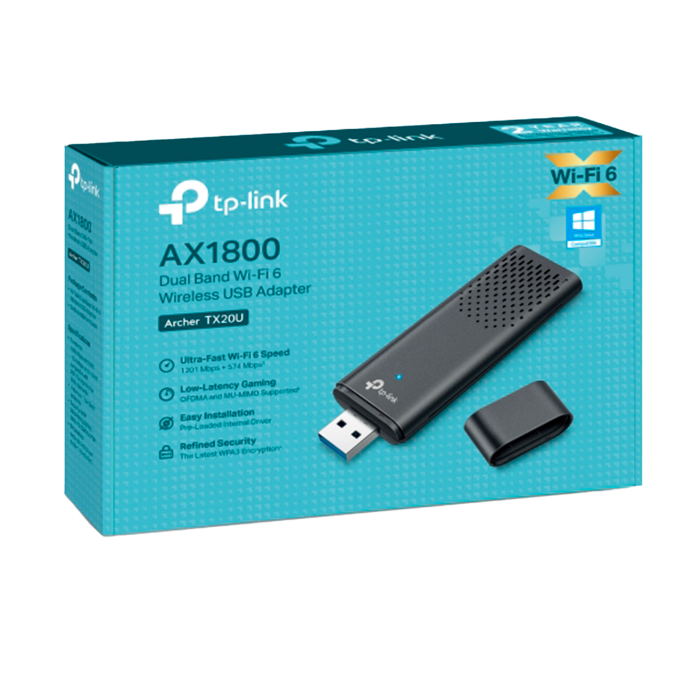 TP-Link Archer TX20U / AX1800 Двухдиапазонный беспроводной USB-адаптер Wi-Fi 6