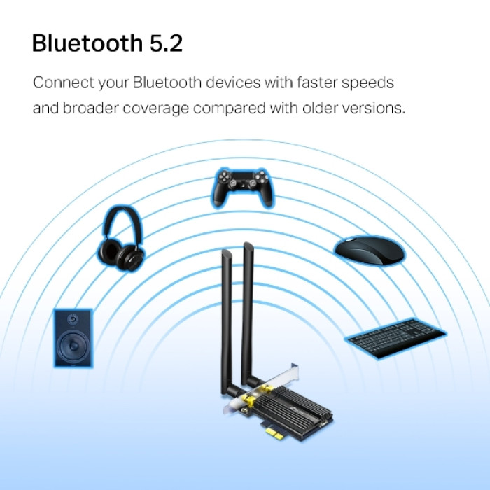 TP-Link Archer TX50E / AX3000 Двухдиапазонный беспроводной PCI Express-адаптер Wi-Fi 6 с поддержкой Bluetooth 5.0