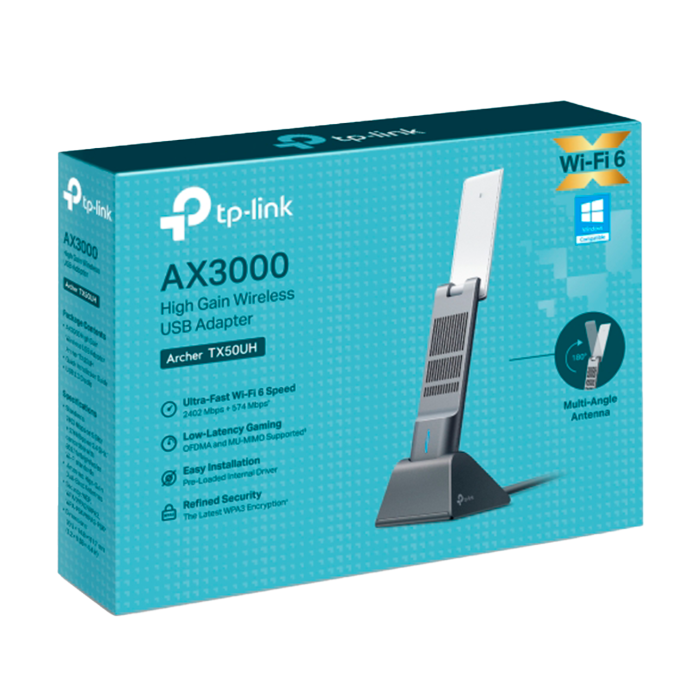 TP-link Archer TX50UH / AX3000 Двухдиапазонный беспроводной USB-адаптер высокого усиления Wi-Fi 6
