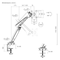 Кронштейн для монитора LUMI (Brateck) LDT39-C012U (17″–32″, до 8 кг, USB) / Black
