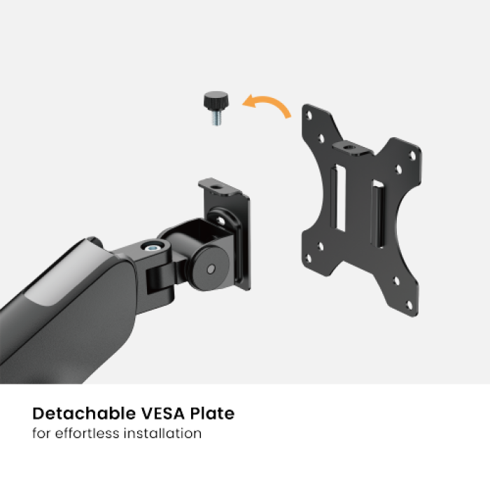 Кронштейн для монитора LUMI (Brateck) LDT85-C012-KP01 (17″–40″, до 12 кг) / White