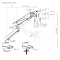 Кронштейн для монитора LUMI (Brateck) LDT85-C012-KP01 (17″–40″, до 12 кг) / White