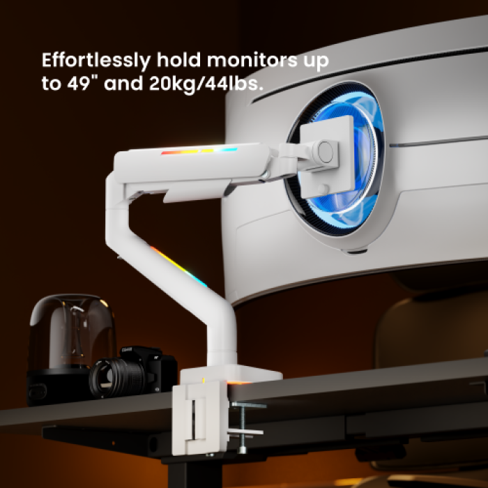 Кронштейн для монитора LUMI (Brateck) LDT85-C012L RGB (17″–49″, до 20 кг) / White