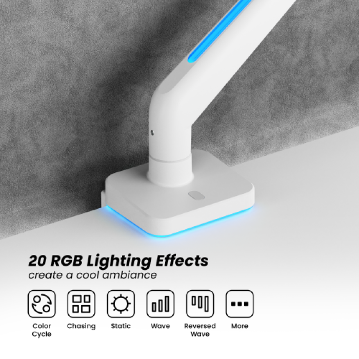 Кронштейн для монитора LUMI (Brateck) LDT85-C012L RGB (17″–49″, до 20 кг) / White