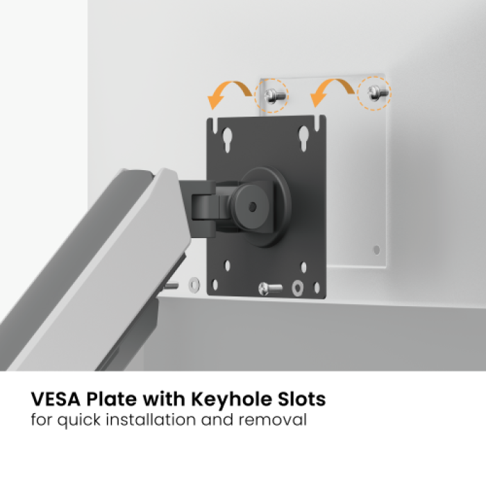 Кронштейн для монитора LUMI (Brateck) LDT88-C012 (17″–32″, до 9 кг) / Space Grey-White