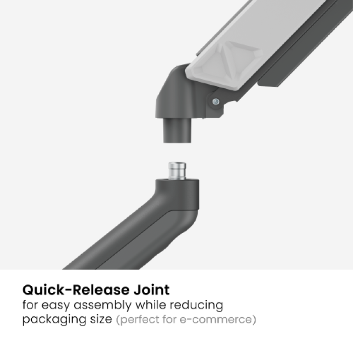 Кронштейн для монитора LUMI (Brateck) LDT88-C012 (17″–32″, до 9 кг) / Space Grey-White