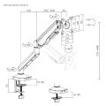 Кронштейн для монитора LUMI (Brateck) LDT94-C012E (17″–40″, до 12 кг) / White