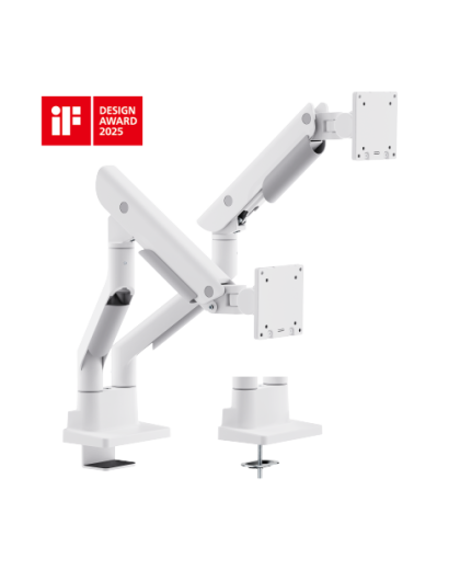 Кронштейн для 2х мониторов LUMI (Brateck) LDT99-C024 (24″–45″, до 27 кг) / White