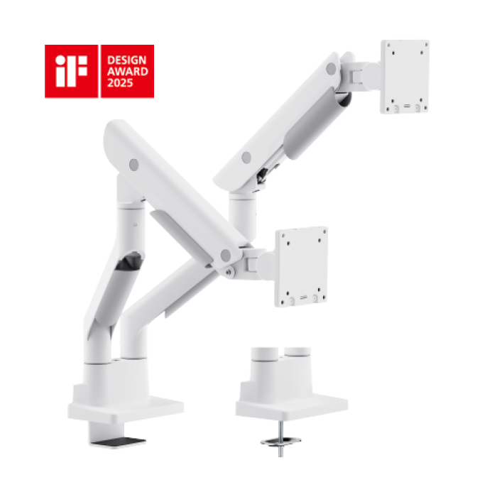 Кронштейн для 2х мониторов LUMI (Brateck) LDT99-C024 (24″–45″, до 27 кг) / White