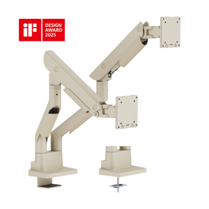 Кронштейн для 2х мониторов LUMI (Brateck) LDT99-C024 (24″–45″, до 27 кг) / White