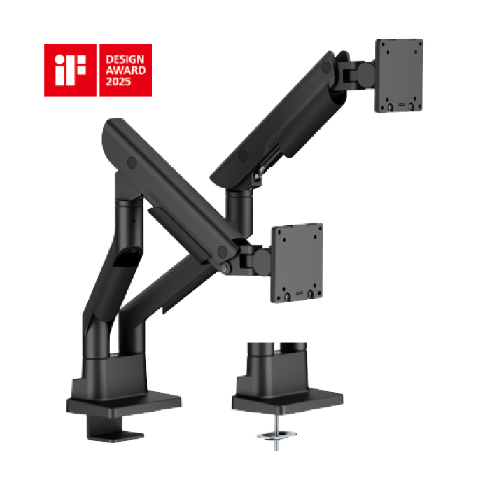 Кронштейн для 2х мониторов LUMI (Brateck) LDT99-C024 (24″–45″, до 27 кг) / White