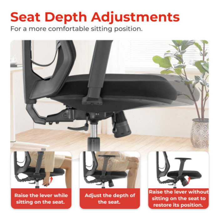 Кресло офисное LUMI CH05-40 Chair / Black