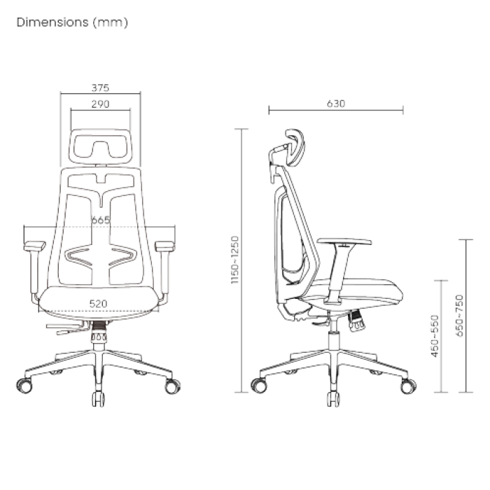 Кресло офисное LUMI CH05-40 Chair / Black