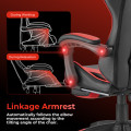 Кресло игровое LUMI CH06-12-04 Gaming Chair с подставкой для ног / Red-Black