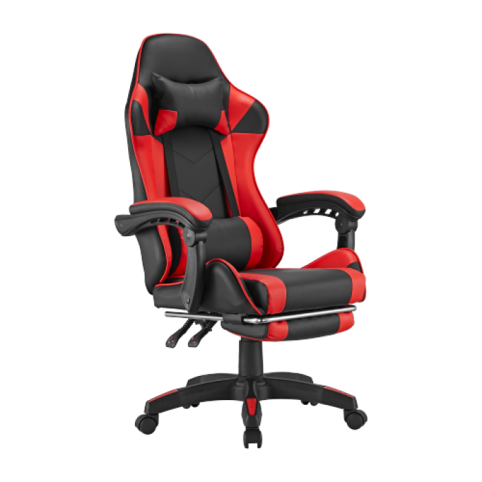 Кресло игровое LUMI CH06-12-04 Gaming Chair с подставкой для ног / Red-Black