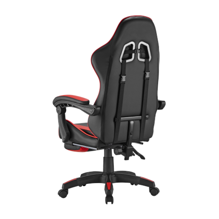 Кресло игровое LUMI CH06-12-04 Gaming Chair с подставкой для ног / Red-Black